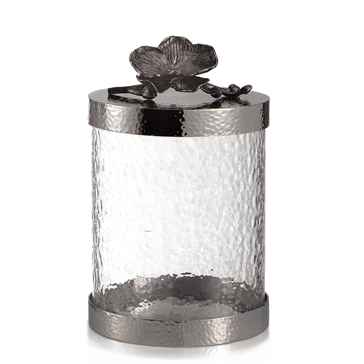 Domestic spot Michael Aram black Magnolia series Kitchen storage tank Storage tank Glass tank