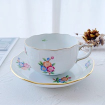 Herend Made in Hungary Flower and Plant Series Plum Blossom Coffee Cup Saucer Afternoon Tea Cup Black Tea Cup 200ml