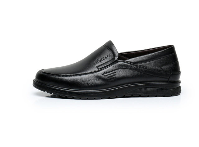 Spring and Autumn Golden Fox Men's Shoes, First Layer Genuine Leather, Youth Business Casual Leather Shoes, Soft Sole, Slip-On, Comfortable Low-Top Shoes