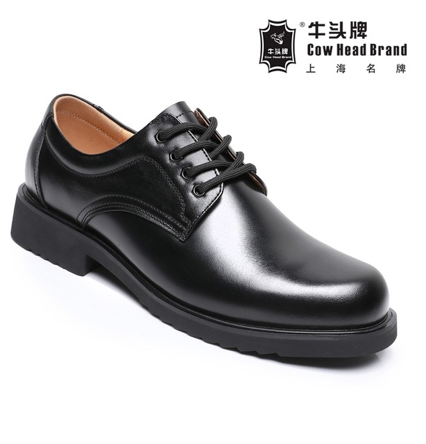 Shanghai Niutou Brand Men's Shoes, First-Layer Genuine Leather Large Leather Shoes, Business Formal Low-Top Leather Shoes, Breathable British Work Shoes
