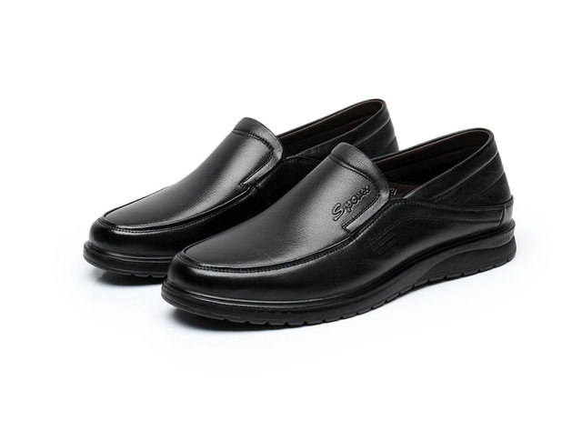 Spring and Autumn Golden Fox Men's Shoes, First Layer Genuine Leather, Youth Business Casual Leather Shoes, Soft Sole, Slip-On, Comfortable Low-Top Shoes