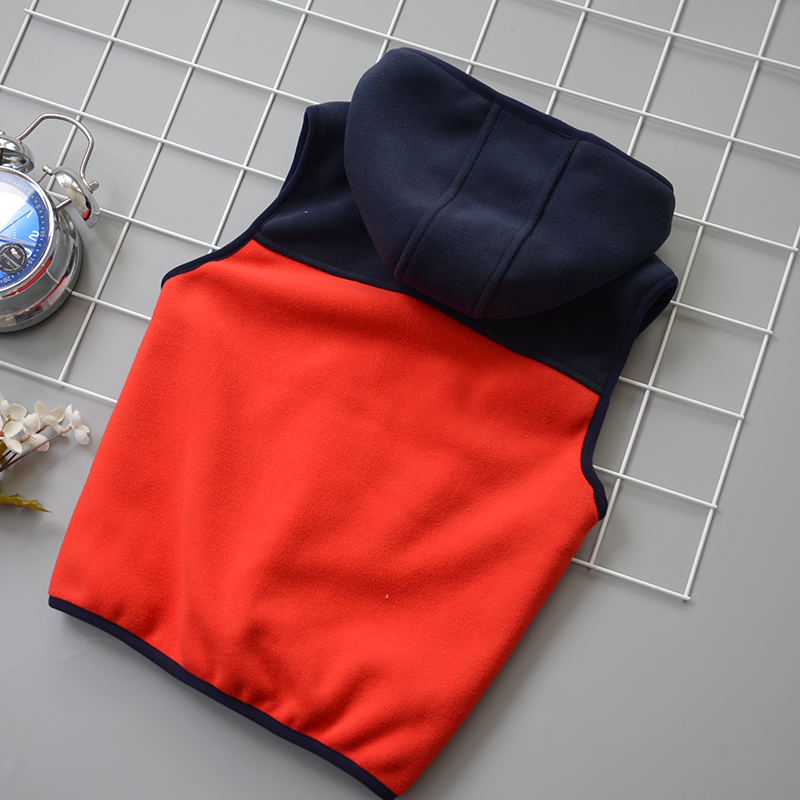 Trẻ em cộng với nhung ấm áp lông cừu bé trai và bé gái trùm đầu mùa đông vest vest bé mùa đông ấm áp shop trẻ em
