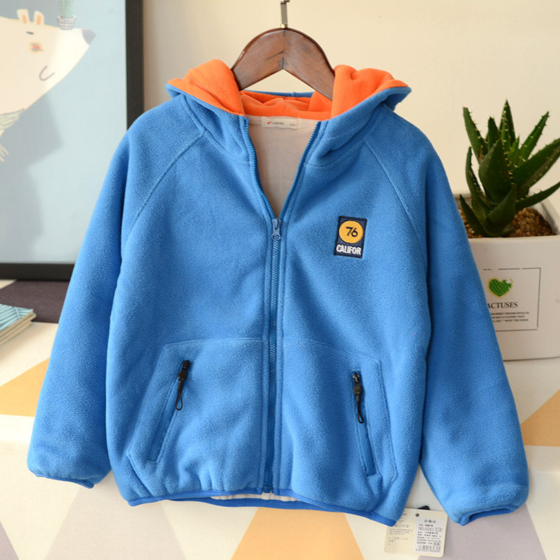 Children's clothing winter male and female child rocking grain suede jacket baby casual plus cashmere liner thickened warm jacket