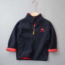 Childrens winter plus velvet jacket children Korean car cardigan double composite fleece jacket