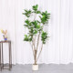 Large Detachable Artificial Green Plant, Mountain Banyan Tree, Golden Banyan Tree, Indoor Luxury Floor-Standing Potted Plant with Rubber Leaves and Fake Flowers