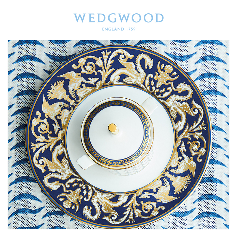 WEDGWOOD waterford WEDGWOOD gold time with cover ipads China sugar bowls European - style coffee sugar jar with cover box