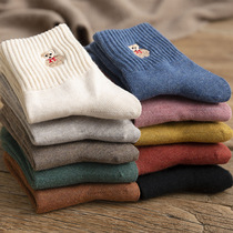 Bear socks womens socks Korean cute Japanese spring and autumn ins tide winter Net red tube Four Seasons warm