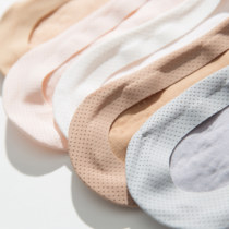 Socks womens boat super shallow mouth pure cotton mesh silicone non-slip side full invisible summer breathable thin section white socks