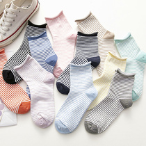 Colored socks childrens cotton candy color curled stripes cotton autumn and winter ins tide Japanese long tube