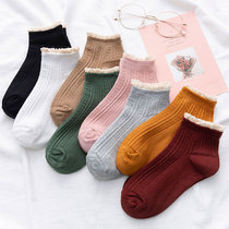 Lace socks childrens shallow socks Korean Japanese soft girl Summer thin net red short Cotton lolita boat Socks