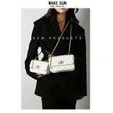 Небольшая небольшая сумка, сумка через плечо, брендовая цепь, замок, сумка на одно плечо, премиум класс, японские и корейские, на цепочке