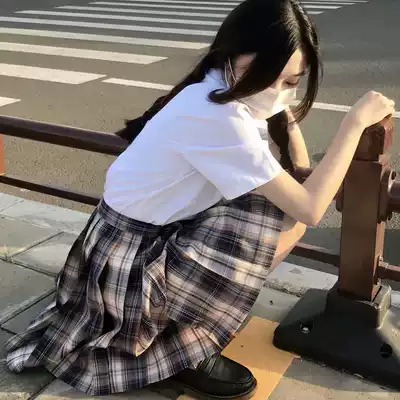 Little Bear's skirt genuine Rabbit sewing JK uniform full set swallow home summer shirt shirt blala sauce short grid dress woman