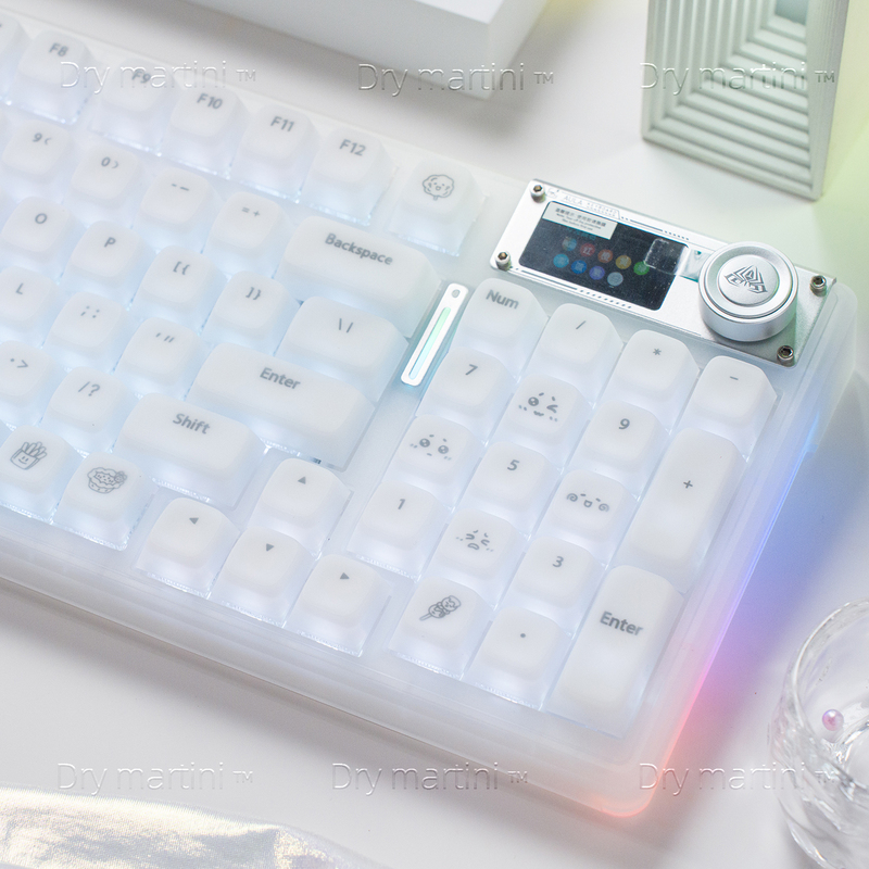 F98Pro White Mist Transparent Customized Mechanical Keyboard Mahjong Sound Three-Mode Wired Wireless Gaming Office Use F98Pro White Mist Transparent Customized Mechanical Keyboard Mahjong Sound Three-Mode Wired Wireless Gaming Office Use