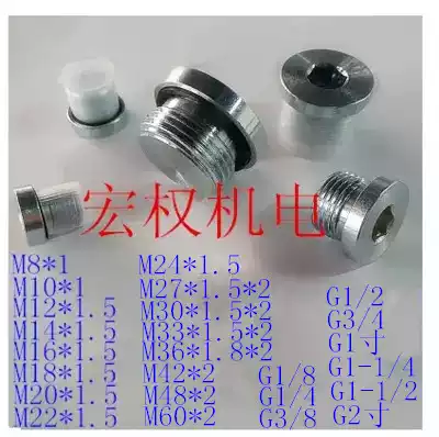 ED groove hexagon side choke plug Flange face pipe plug M8X1-M48X2G1 8 1 4 3 81 23 4