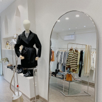 Clothing store mirror thin whole body beauty Three-Dimensional High display white Net red wall hanging wall full body floor mirror dedicated