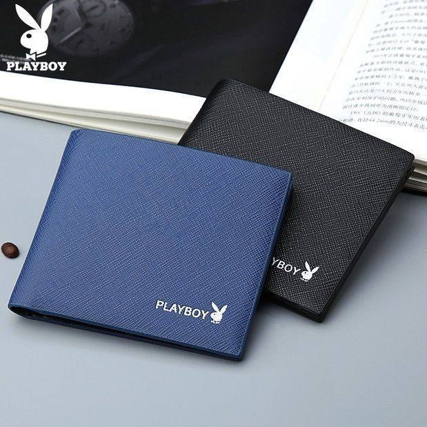 Playboy Playboy Classic Cross-Short Wallet Youth Fashion Multi-Card Solid Color