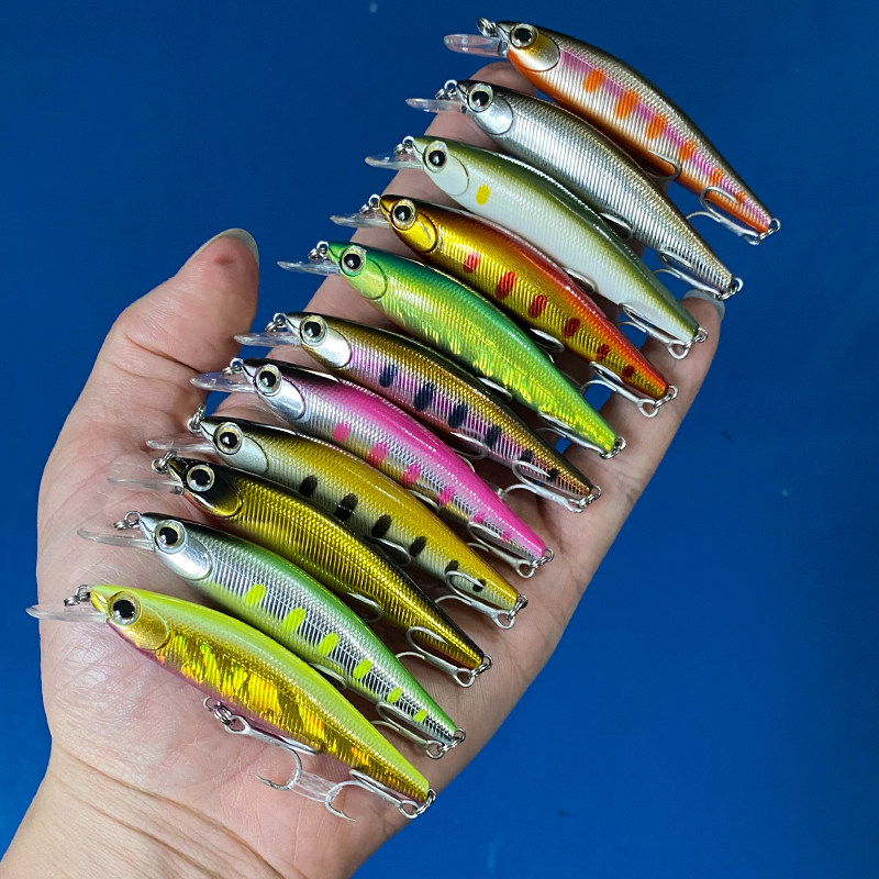 Brand tail single novice lure bait shallow diving snorkeling minnow fan with cocked mouth bass false bait