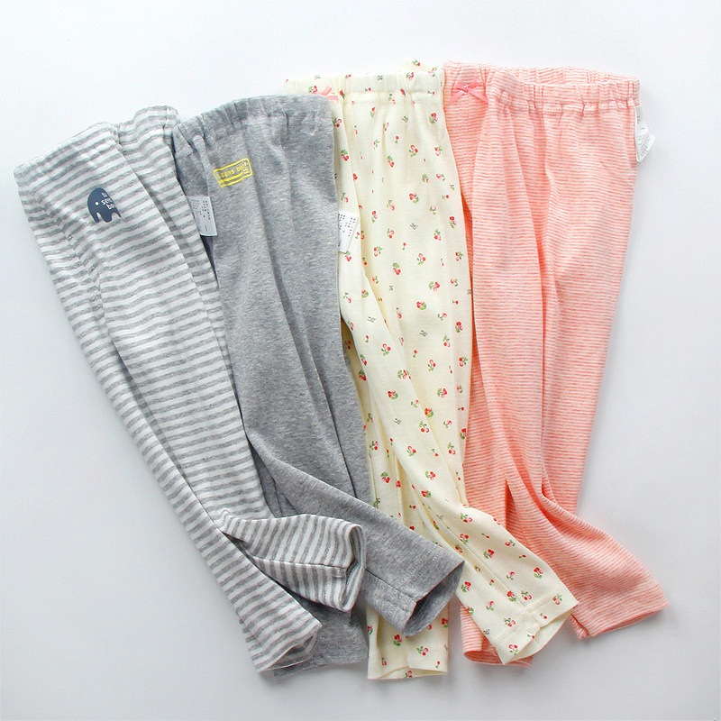 Day Department Children's sanitary pants pure cotton thin spring autumn male and female baby inner lap pants baby kid a class full cotton long sanitary pants