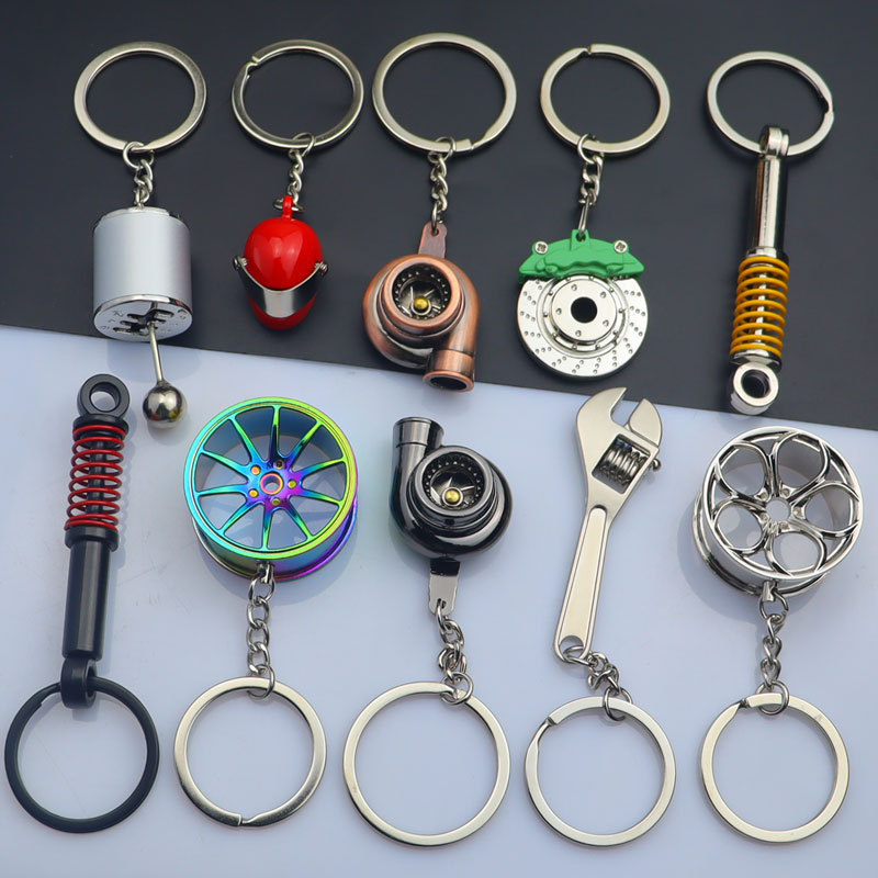 Mini Car Accessories Keychain Metal Turbo Gear Wheel Shock Absorber Bus Traffic Light Pendant Business Gift Mini Car Accessories Keychain Metal Turbo Gear Wheel Shock Absorber Bus Traffic Light Pendant Business Gift