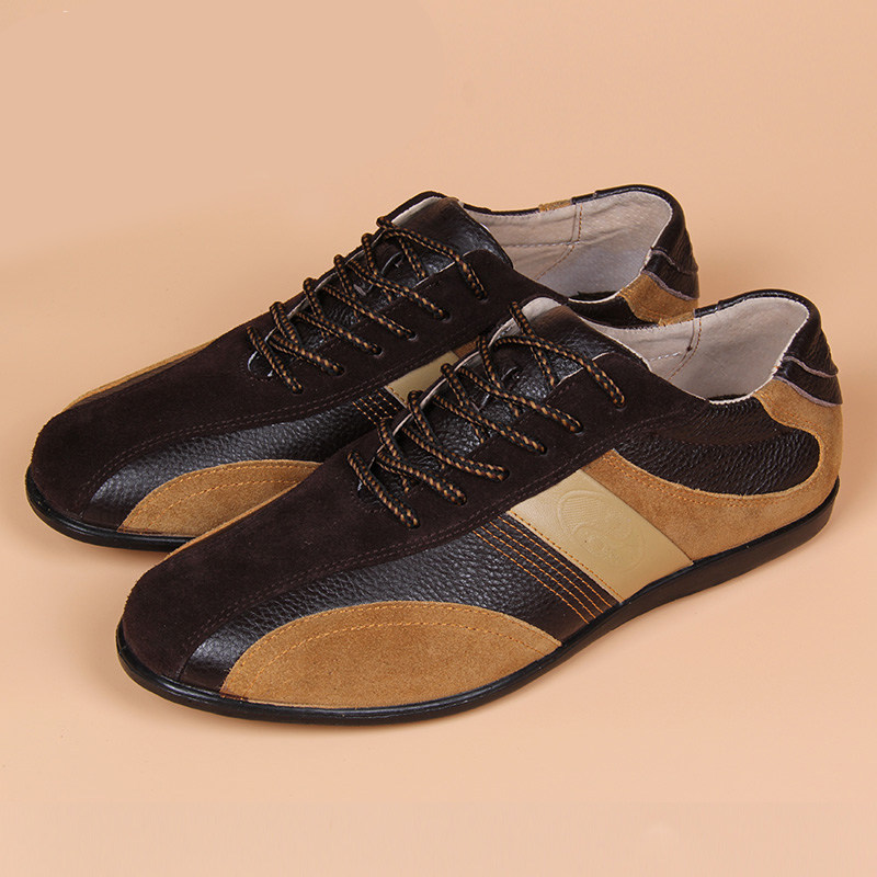 Red cotton tai chi shoes suede leather men's and women's spring and autumn real soft cowhide tai chi martial arts performance shoes