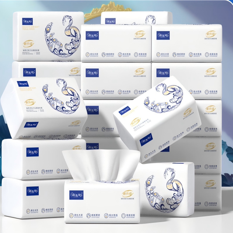 新逸风400张大包抽纸家用实惠装整箱批餐巾面巾纸巾卫生纸擦手纸