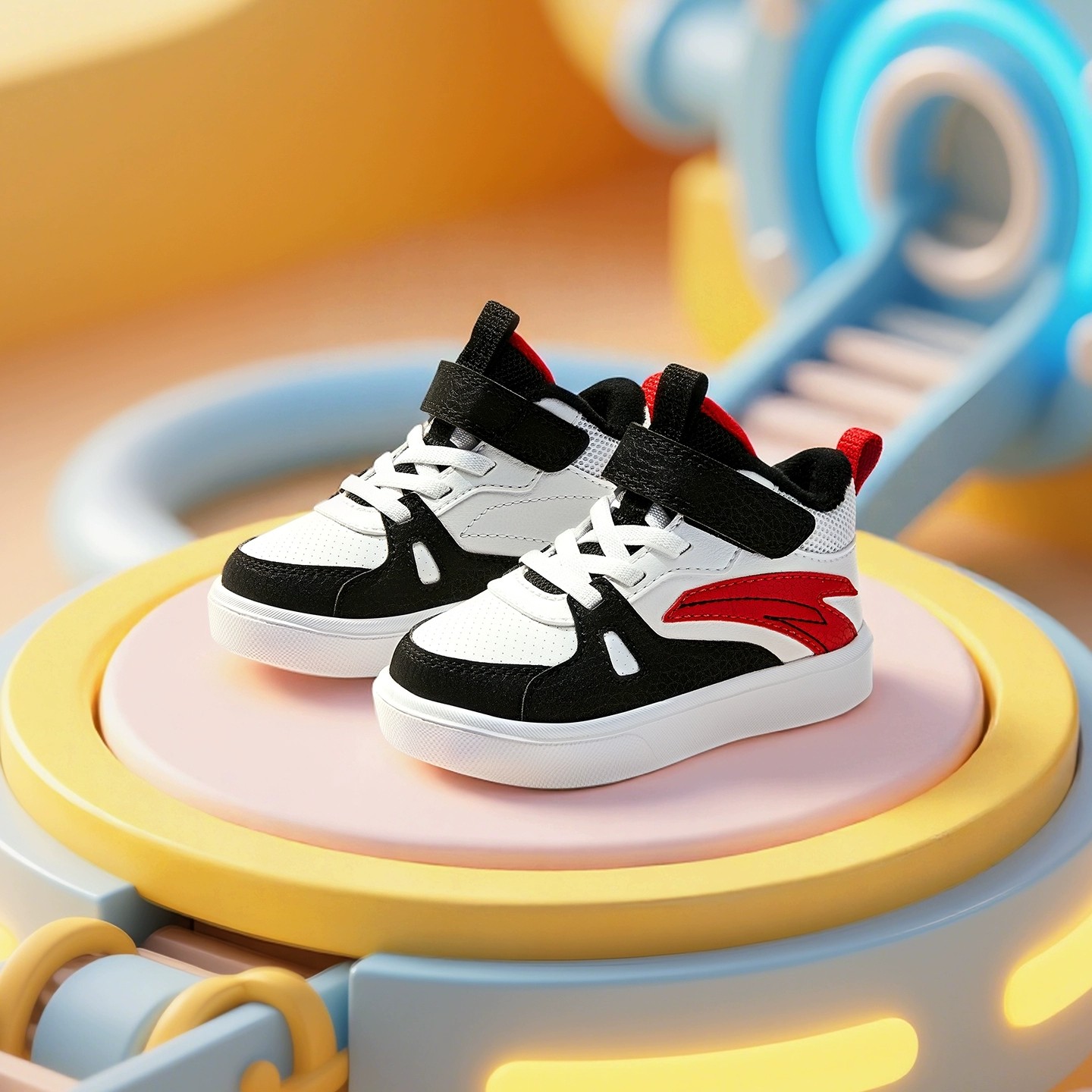 安踏学步鞋男宝宝加绒保暖棉鞋