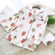 Bộ đồ ngủ cotton gạc Nhật Bản dành cho phụ nữ mùa xuân và mùa thu dài tay mùa hè cotton mỏng phần dễ thương phục vụ tại nhà bộ đồ hai mảnh - Giống cái