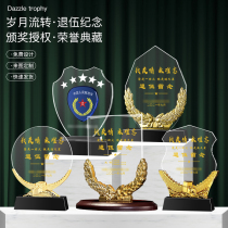 Veterans souvenirs customized gift gifts for military troops veterans retired trophy gifts