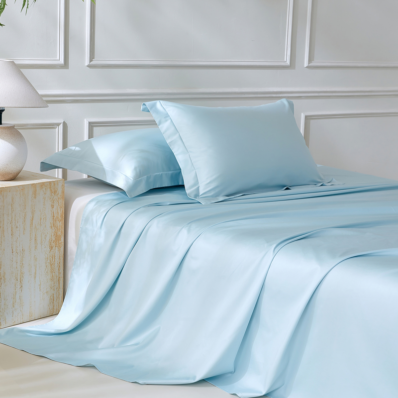 Light Luxury Hotel 100S Xinjiang Long-Staple Cotton Bedding Set, All-Cotton, Simple, Natural Feel, Solid Color, Single/Double Pure Cotton Sheets