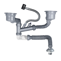 Submarine sink drain pipe single-slot kitchen drain pipe double-slot sink sink drain pipe accessories