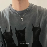 Ожерелье со змеиной костью и бриллиантовым крестом для мальчиков, нишевый дизайн в стиле хип-хоп, высококачественное ожерелье с холодной ключицей в парном стиле