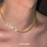 Супер блестящая шипованная цепочка в форме цветка с бриллиантами, мужская цепочка на ключицы, женская нишевая дизайнерская цепочка на шею, высококачественное ожерелье, подарок для пары