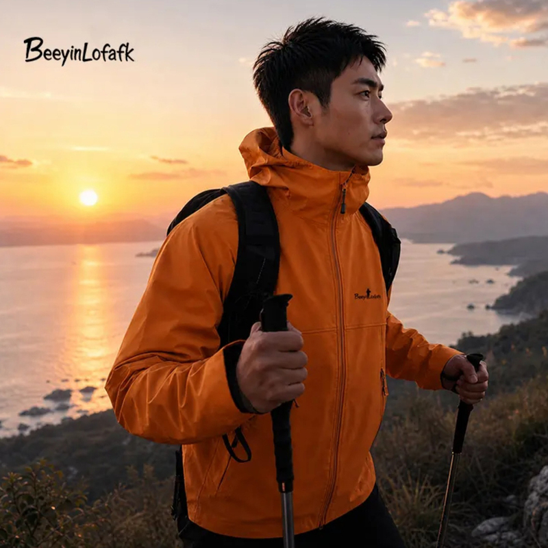 Beeyin Lofafk Outdoor Sports Waterproof Hooded Windbreaker Autumn Windproof Couple Outfit Soft Shell Jacket Winter Beeyin Lofafk Outdoor Sports Waterproof Hooded Windbreaker Autumn Windproof Couple Outfit Soft Shell Jacket Winter