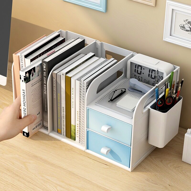 Desk on student bookshelf folder storage box simple children's file rack office tidying desktop shelf