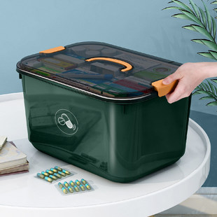 Pharmacy House Family Large -capacity Multi -layer Home First -aid Box Portable Medicine Box Small Pills Box Prevention Drug Storage Box