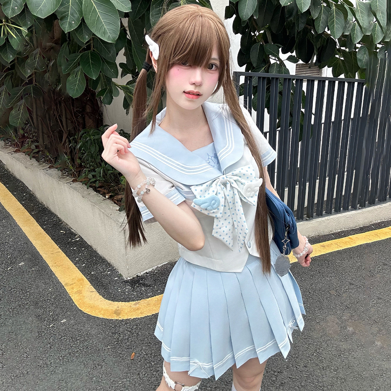 Kawashimachi Kana [Little Angel] Original Jk Sweet Japanese Style Authentic School Uniform Sailor Suit Set Slimming