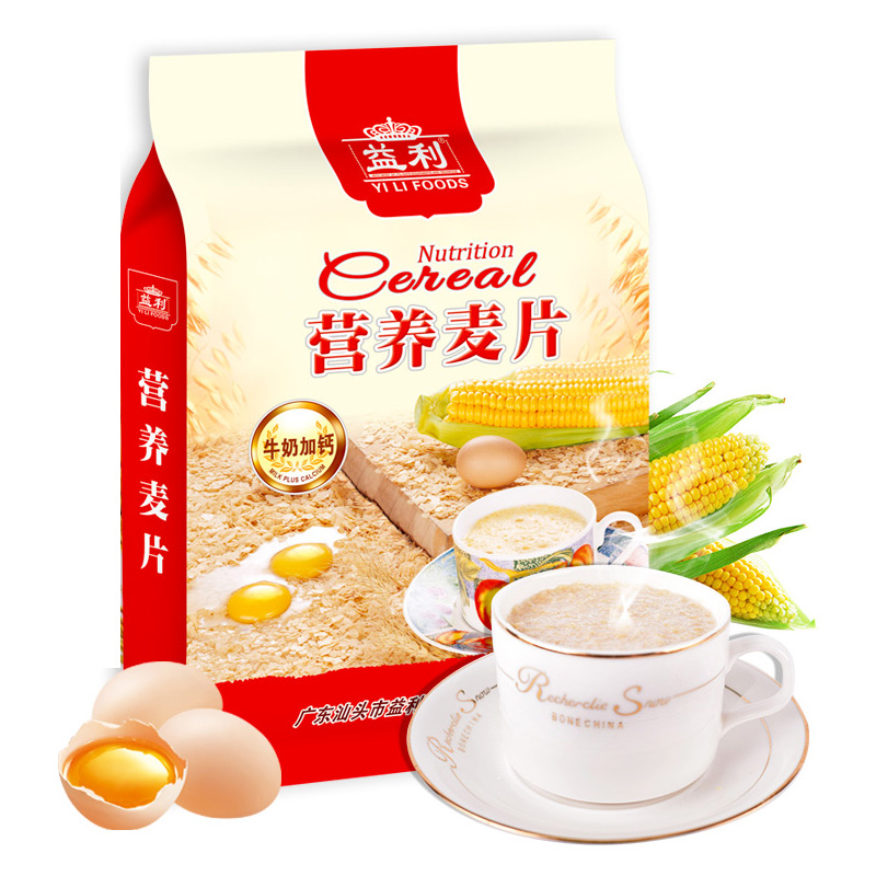 益利核桃牛奶早餐奶冲饮营养早餐食品学生麦片免煮即食代餐粉袋装