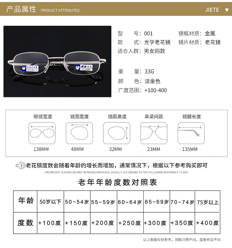 Kính đọc sách cho nam và nữ gấp di động thời trang thoải mái siêu nhẹ thanh lịch HD pha lê thủy tinh kính cũ kính nhẹ