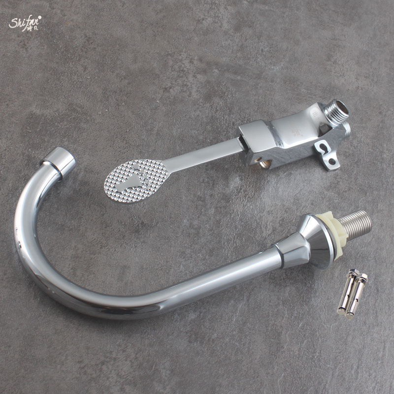Shifan all-copper medical foot-operated faucet set all-copper foot valve foot-operated basin faucet all-copper medical