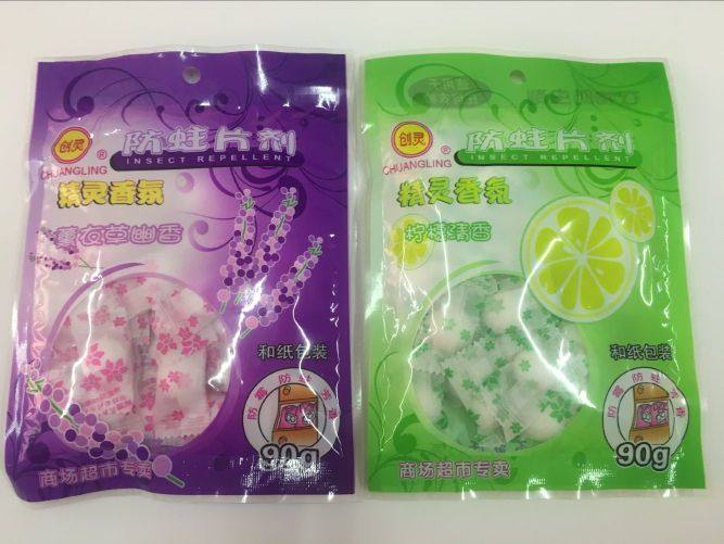 Chuangling anti-mold and moth-proof tablet camphor indoor household lavender lemon peach aroma deodorization and paper packaging