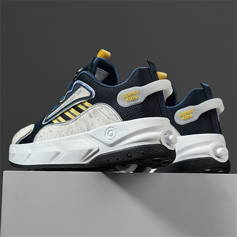 Wheels Shoes for Men, Spring/Summer 2026 New Model, Breathable Four-Wheel Automatic Retractable Wheeled Children's Sports Roller Shoes for Women