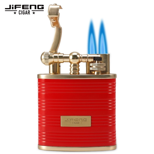 Jifeng Monsoon Cigar Ligher большой двойной пожар прямой прямой модель -модельная комната изысканная подарочная коробка представлена ​​Firestone