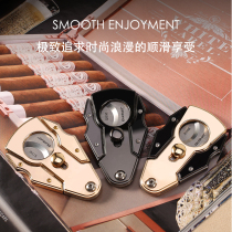 JIFENG monsoon cigar accessories accessories cigar scissors sharp and smooth mirror fan-shaped portable scissors gift box
