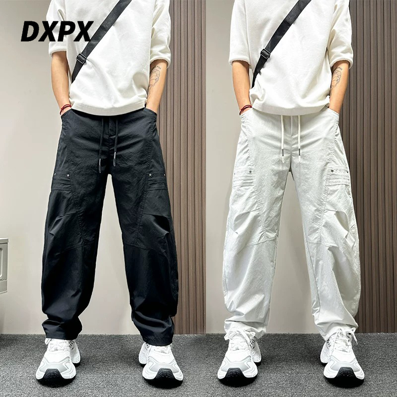 Dxpx Brand Boutique Design Vertical Stripe Slimming Straight Casual Pants for Men 2026 Summer New Loose Men's Pants