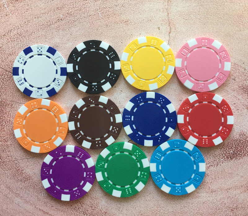 Spot high quality ABS with iron sheet No face value Texas poker chips mahjong chips