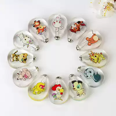 Infant fetal souvenir diy crystal hair collar pendant twelve Zodiac chicken pendant twelve constellation pendant