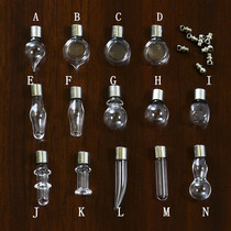 DIY jewelry 6MM DRIFTING glass HAND-blown bottle SHAPED bottle MINI wishing bottle GLASS bottle ESSENTIAL OIL bottle PENDANT