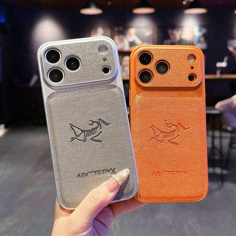 Suitable for High-End Business Leather Phone Cases iPhone 14 Phone Case 16 Full Coverage Lens 14Pro Simple and Unique Creative New Model 15Promax Air Cushion Leather for Men and Women 17Promax Protective