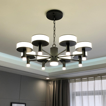 New post-modern minimalist style master bedroom living room lights Nordic restaurant LED light harbor style black curry chandelier