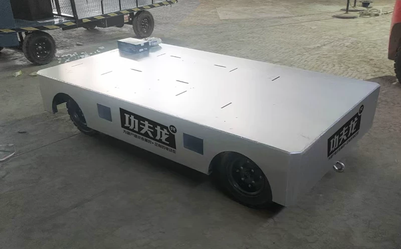 Электрический четырехколесный автомобиль с плоской платформой, дистанционное управление, поворот вперед и назад, индивидуальная обработка, транспортировка, удалённое управление складом, оборот Кунг-фу Дракон